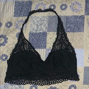 Black Lace Halter Bralette